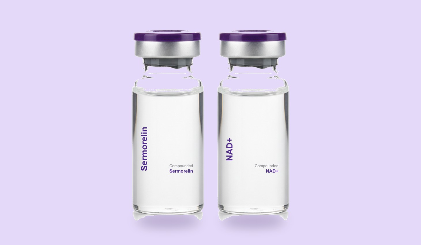 Sermorelin and NAD+ vials