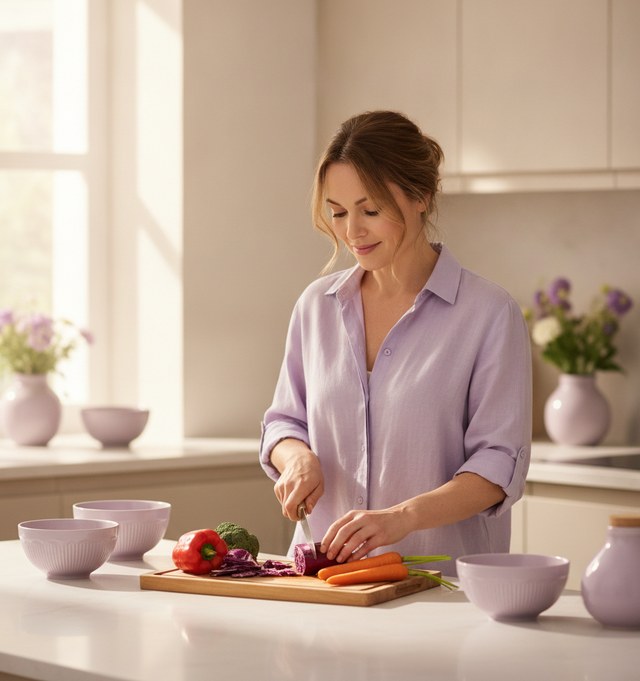 Woman preparing a fresh healthy meal